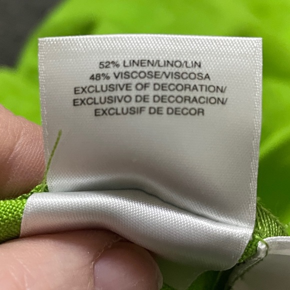 PAPPAGALLO Key Lime Green Linen Blend Sleeveless Sheath Dress size 8 NWT - Picture 6 of 7